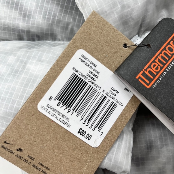 NWT Nike Insulated Scarf Marble White Gray - Picture 10 of 13